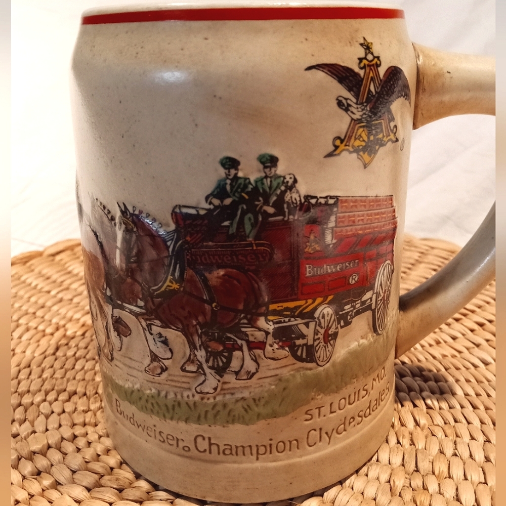 Vintage FIRST ISSUE 1980 BUDWEISER Champion Clydesdales Stein
